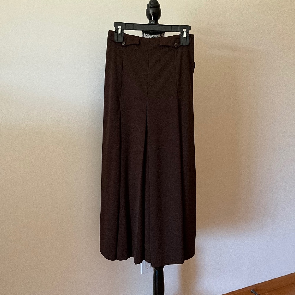 Anna Sui Brown Women’s Pleated Skirt Size 10